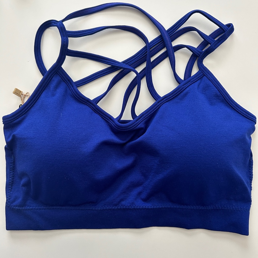 Zenana Outfitters Bralette NWT S/M Blue Denim